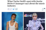 What Taylor Swift’s spat with Justin Bieber’s manager says about the music industry